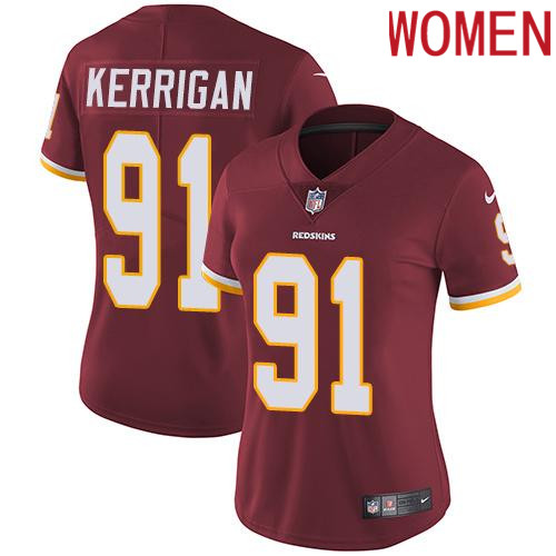 2019 Women Washington Redskins #91 Kerrigan red Nike Vapor Untouchable Limited NFL Jersey->women nfl jersey->Women Jersey